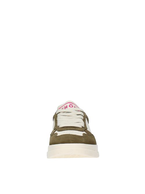 TWEENER trainers in leather and suede GHOUD | TWLW LS14BEIGE-VERDE